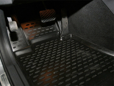 Резиновые (полимерные) коврики задние (2 шт.) на DODGE RAM 1500/2500/3500 Crew Cab (2002-2012) г.в.