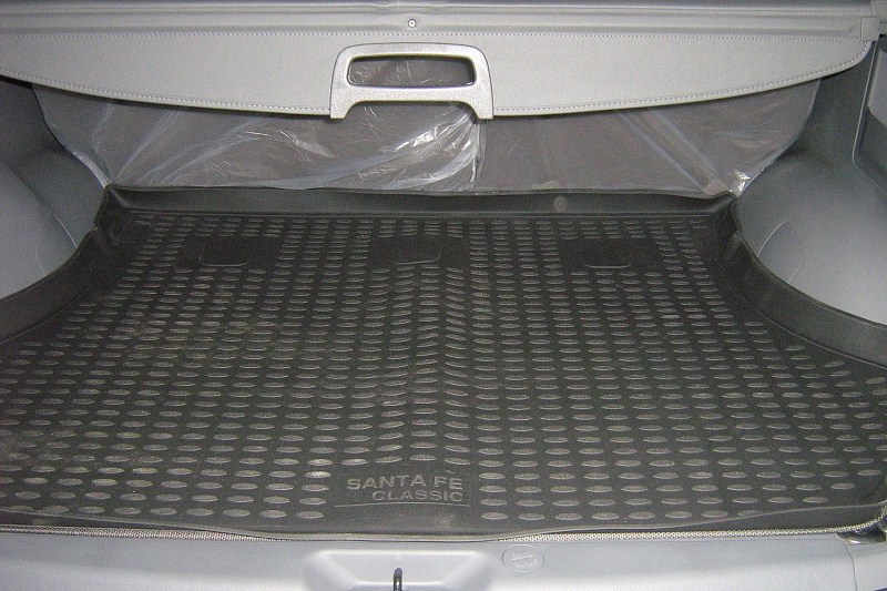 Коврик в багажник Hyundai Santa Fe 5ти местная  (с 2006 г.выпуска)