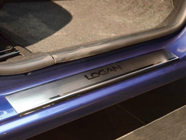Накладки на пороги Renault Logan II MCV (с 2010г. выпуска)