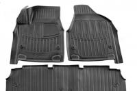 Резиновые коврики (с высоким бортиком) Chrysler Pacifica (с 2016 г.в.), на 3 ряда