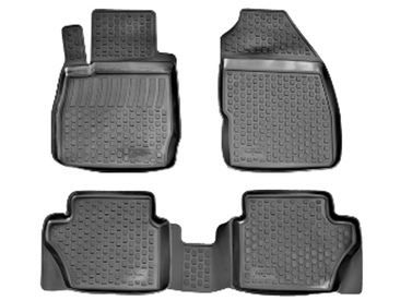 Резиновые коврики (полимерные автоковрики) для Ford Fiesta хетчбек с 2008 - ...