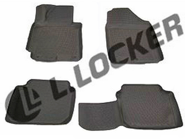 Резиновые коврики (полимерные автоковрики) для Hyundai Elantra седан с 2011 - ...