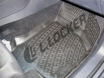 Резиновые коврики (полимерные автоковрики) для Skoda Practik передний ряд сидений с 2008 - ...