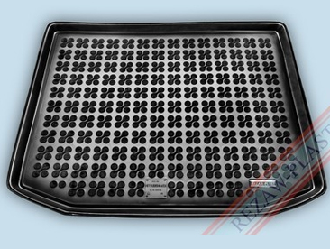 Резиновый коврик в багажник Citroen C4 c 2011 года выпуска (мягкий, премиум-качество)