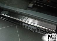 Накладки на пороги Mitsubishi COLT 3D (с 2009г. выпуска)