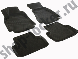 Резиновые коврики (полимерные автоковрики) для Audi A4 седан с 2007 - ...