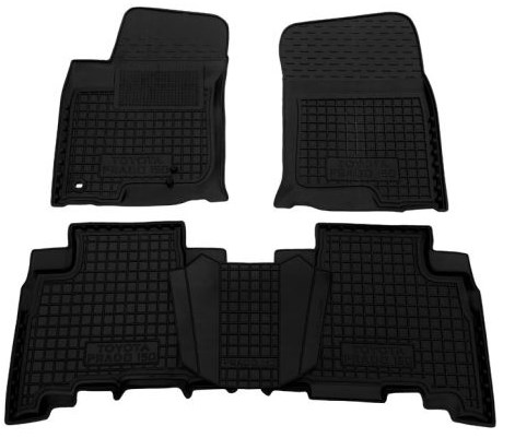 Резиновые коврики Toyota land Cruiser Prado 150 рестайл (с 2018 г.в.)