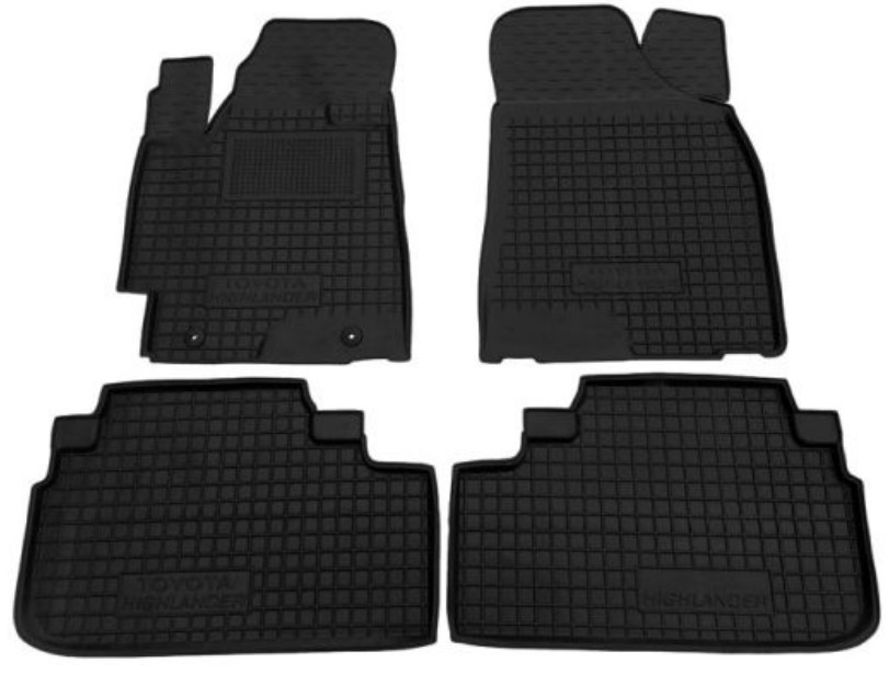 Резиновые коврики на Toyota Highlander (с 2007 г.выпуска)