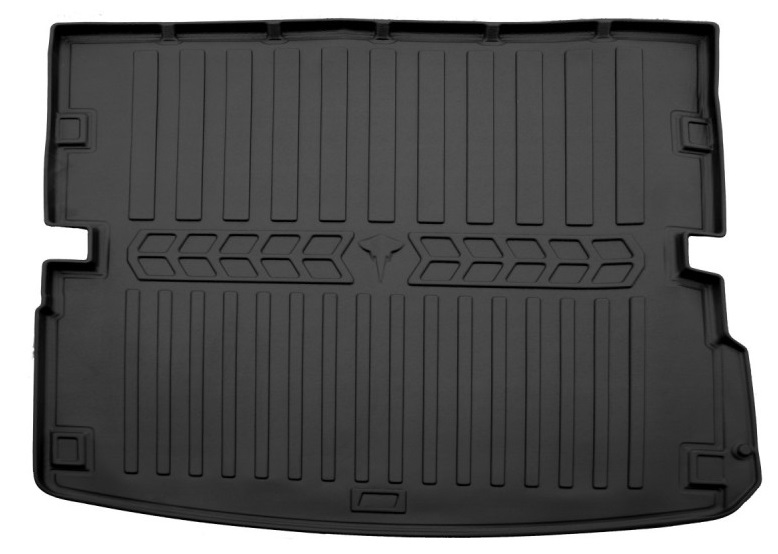 Коврик в багажник (высокий бортик) на Audi Q7 (7мест, сложен 3 ряд) 2005-2015 г.в.