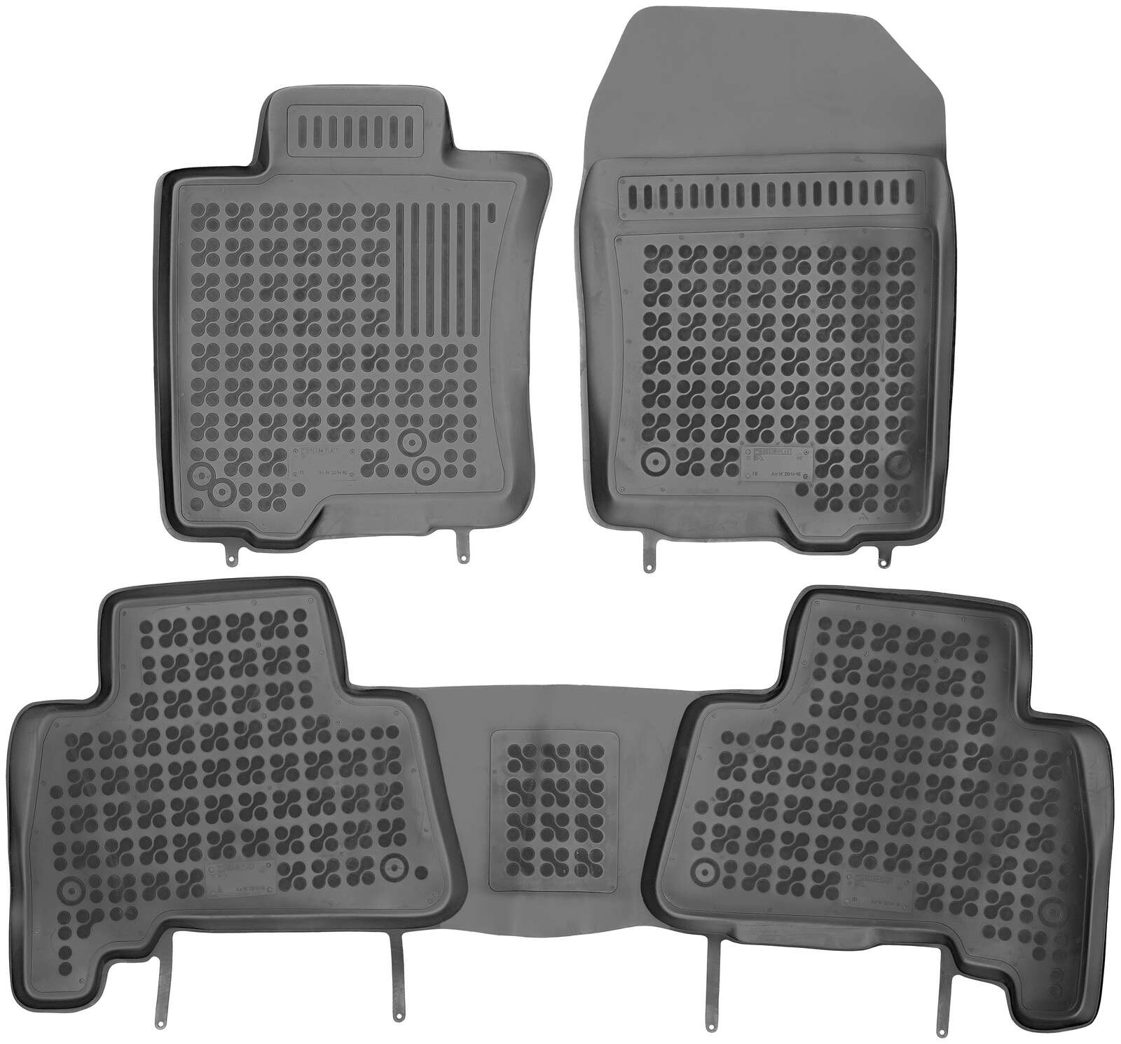 Резиновые коврики в салон Toyota Land Cruiser 150 (с 2009 по 2023 г. выпуска)