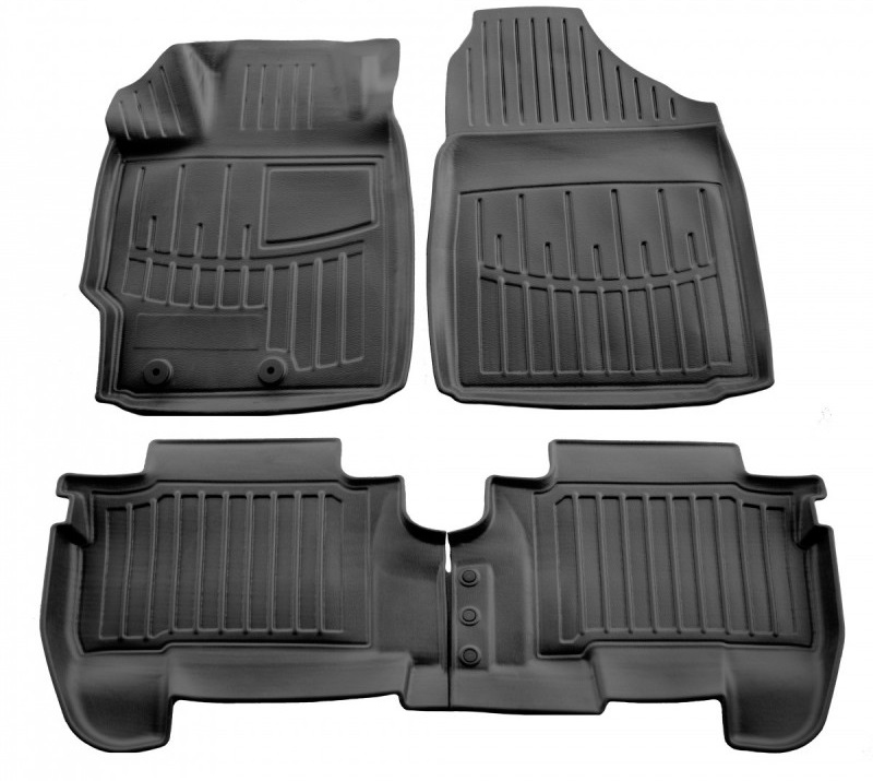 Резиновые коврики (с высоким бортиком) Toyota Yaris II (2006-2011 г. выпуска)
