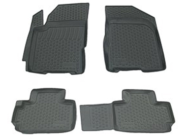 Резиновые коврики (полимерные автоковрики) для Chery Bonus A13 седан с 2011 - ...