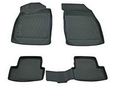 Резиновые коврики (полимерные автоковрики) для Chevrolet Cruze sd с 2009 - ...