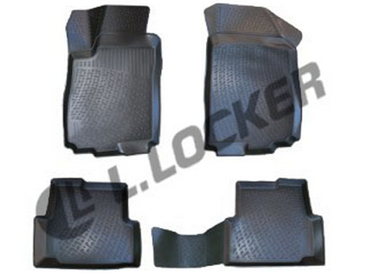 Резиновые коврики (полимерные автоковрики) для Chevrolet Aveo II хетчбек с 2011 - ...