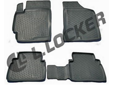 Резиновые коврики (полимерные автоковрики) для Hyundai Elantra ТАГАЗ седан с 2008 - ...