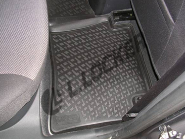 Резиновые коврики (полимерные автоковрики) для Hyundai Solaris седан с 2010 - ...