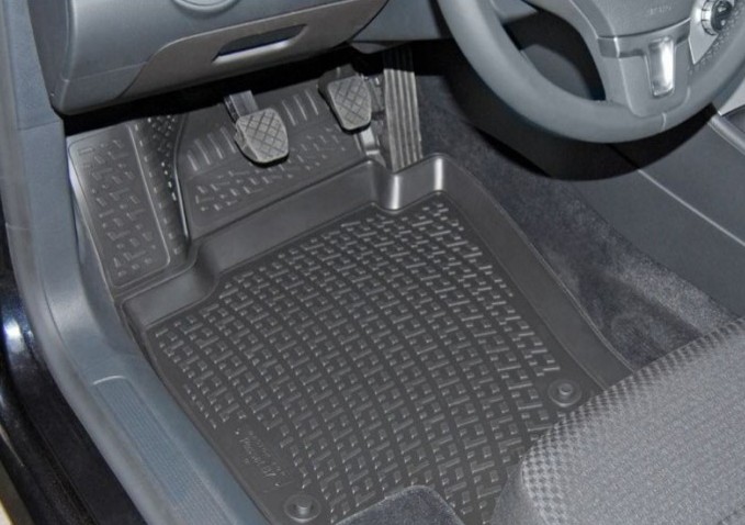 Резиновые коврики (полимерные автоковрики) для Hyundai Solaris хетчбек с 2011 - ...